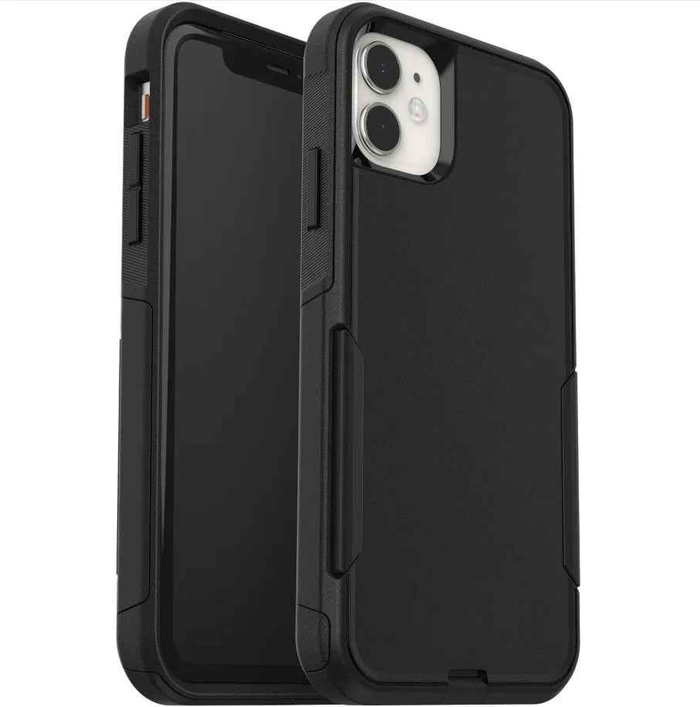 Techplus iPhone 11 dual-layer armor hard case showing rugged design and precise cutouts for buttons and camera.