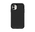Techplus iPhone 12 heavy-duty shockproof mobile phone case showing reinforced edges and clear back design.