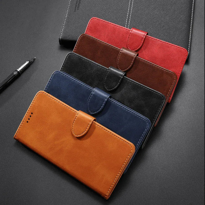 iPhone 12 Mini Wallet Case – Slim Leather Flip Cover - ShopHub