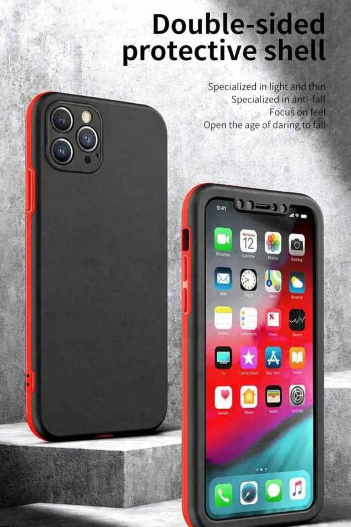 Techplus iPhone 12 Pro Max 360-degree case with 3-piece full-body protection cover showing the sleek mobile phone case design.