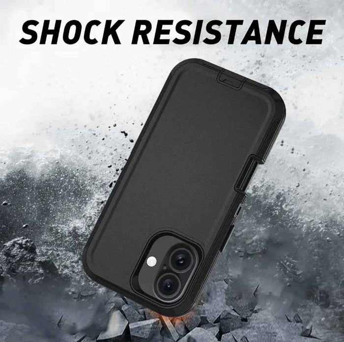 TechPlus iPhone 16 heavy-duty shockproof mobile phone case with reinforced edges and durable design for protection.