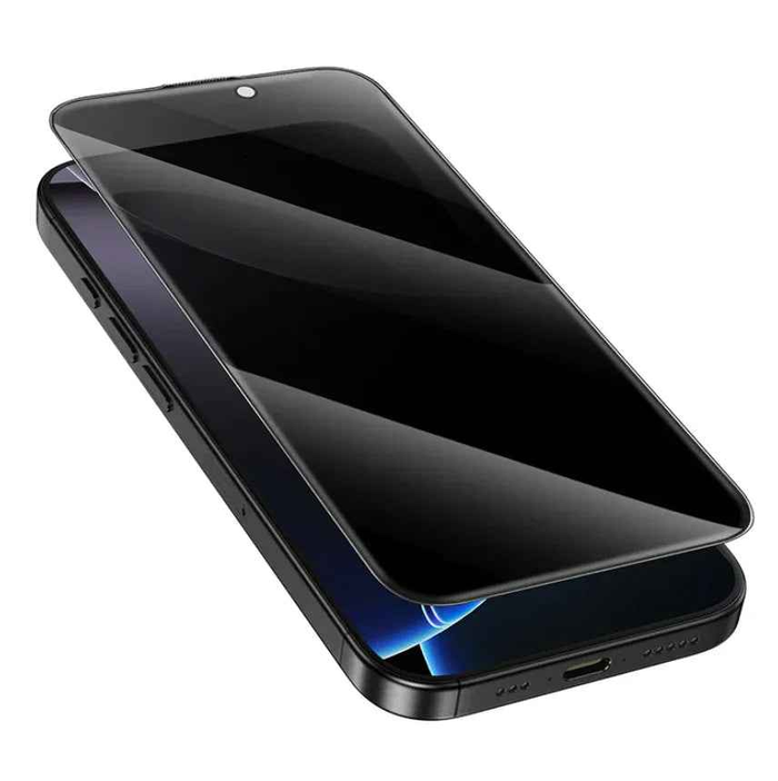Techplus iPhone 16 Plus glass privacy screen protector 2-pack, transparent with scratch-resistant surface, designed for privacy and protection.