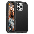 Techplus iPhone 16 Pro heavy-duty shockproof mobile phone case with rugged design and reinforced edges for maximum protection.