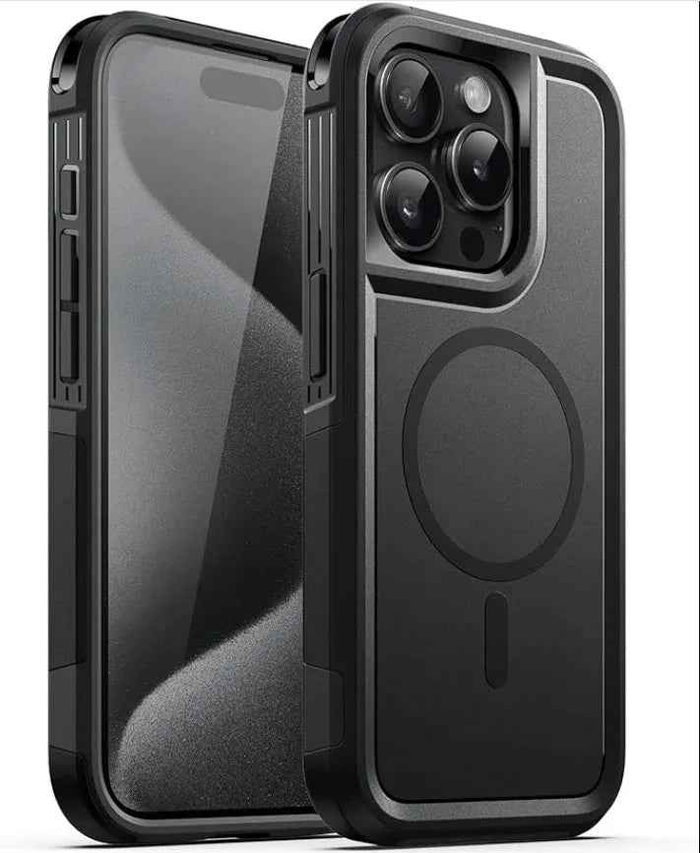 Techplus iPhone 16 Pro Max MagSafe case with rugged shockproof design and heavy-duty protection for secure fitting.