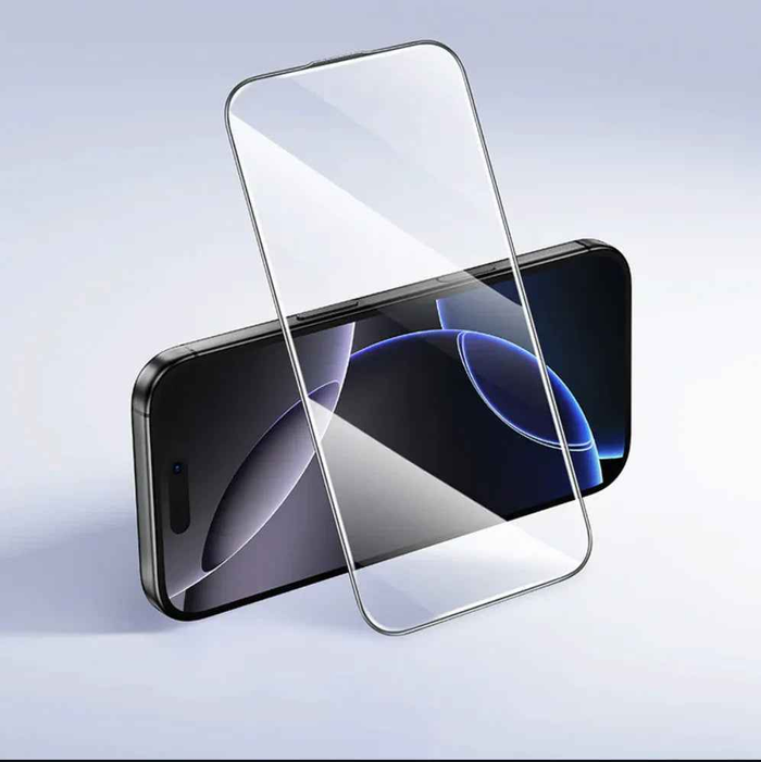 Techplus iPhone 17 glass screen protector showing clear, durable, and scratch-resistant design for full device protection.
