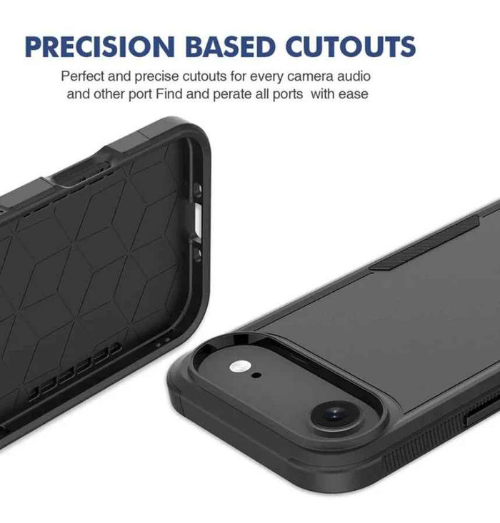 Techplus iPhone Air Dual Layer Armor Hard Case showing rugged, protective design with shock-absorbing layers for iPhone Air.
