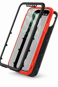 Techplus iPhone XS Max 360-degree case with 3-piece full body protection cover, showing the multi-part design and sleek finish.