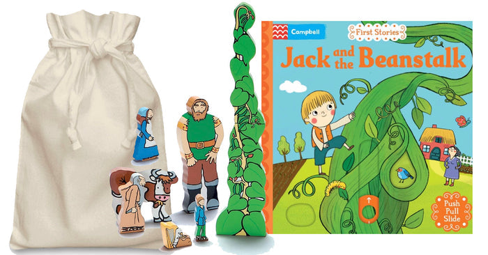 Jack and the Beanstalk Story Sack with wooden Characters