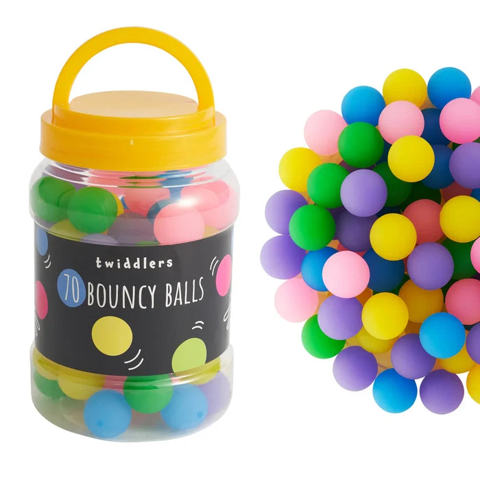 Jar of Neon Bouncy Balls x 70