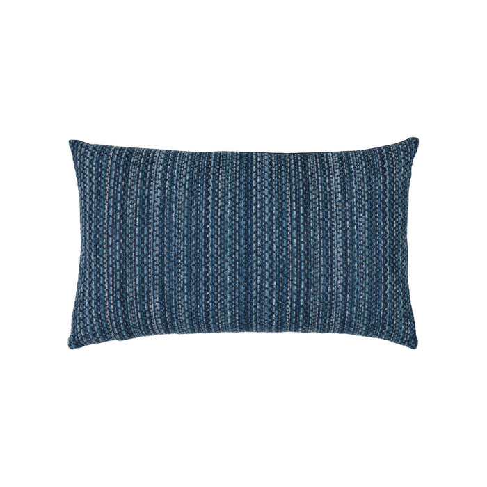 Midnight small scale stripe outdoor pillow lumbar size for coastal patio decor