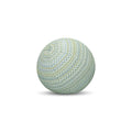 Round green outdoor pillow with textured finish for refreshing patio decor