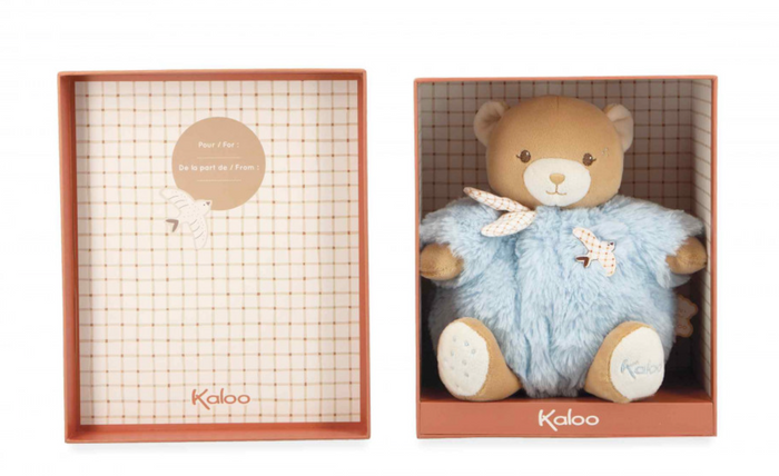 Kaloo Blue Small Chubby Bear in Gift Box