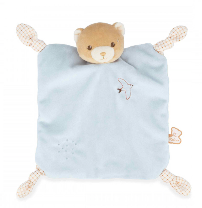 Kaloo Blue Teddy Bear Comforter