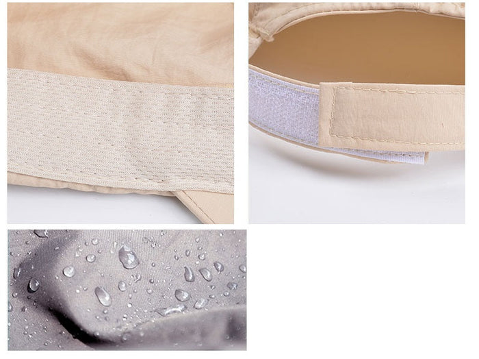 Khaki wide brim bucket sun hat from dealonline.co.nz, outdoor fishing and hiking cap with UV protection and durable design.