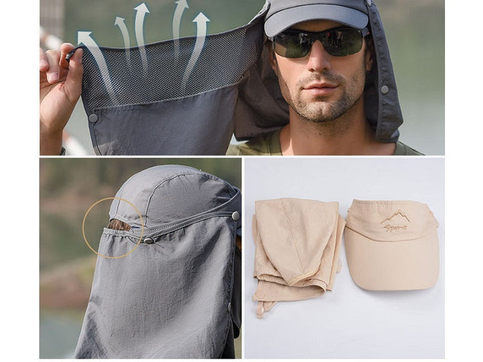 Khaki wide brim bucket hat by dealonline.co.nz, outdoor fishing and hiking sun hat with UV protection, lightweight and comfortable.