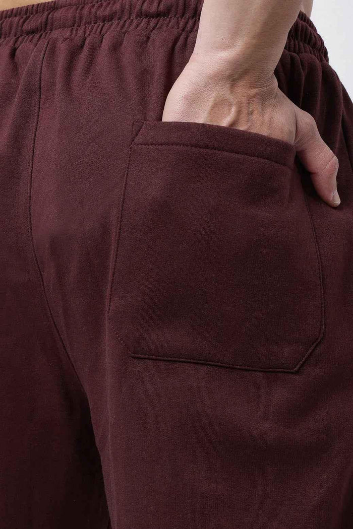 Fuaark Nz laidback relaxed brown joggers for ultimate comfort, featuring a soft fabric and casual fit, shown on a model.