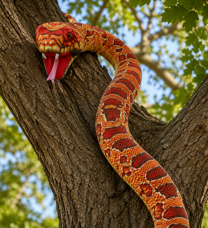 Large Creatures Orange Snake Hand Puppet