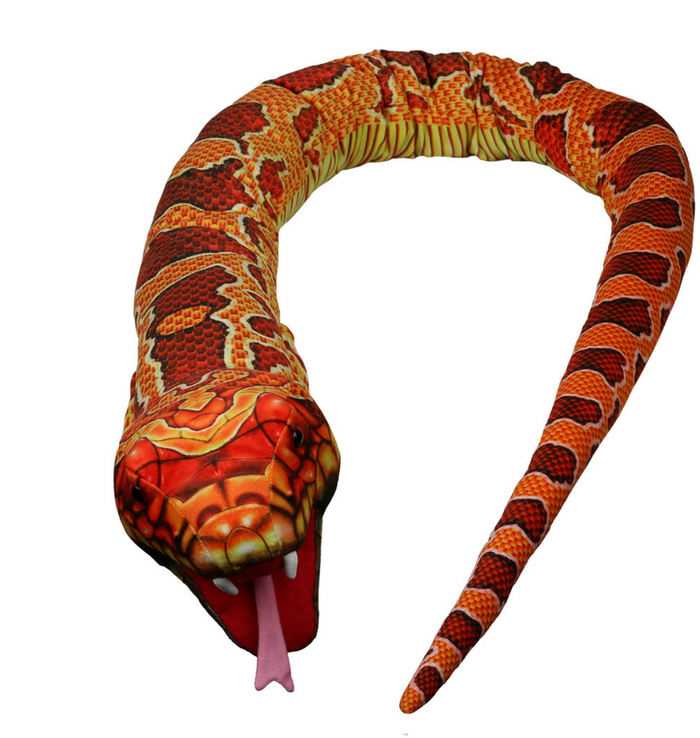 Large Creatures Orange Snake Hand Puppet