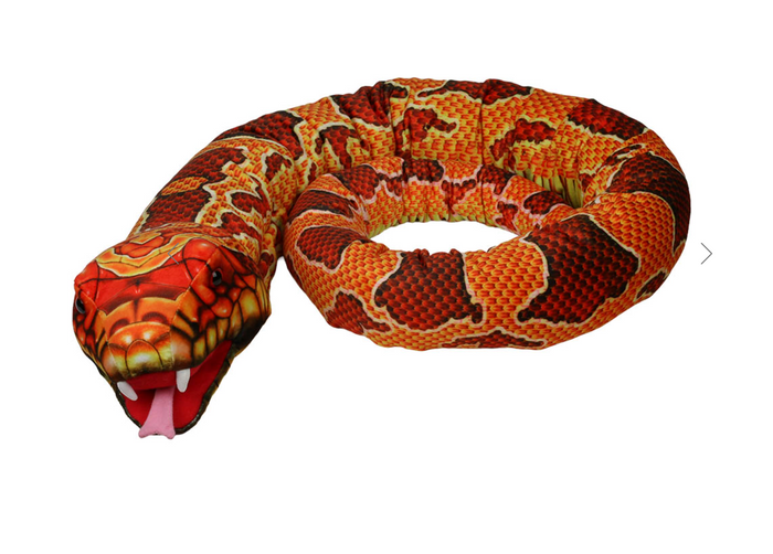 Large Creatures Orange Snake Hand Puppet