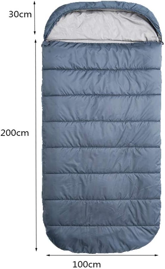 ECOTREK large rectangular sleeping bag, 230x100cm, ideal for camping, hiking, and outdoor adventures.