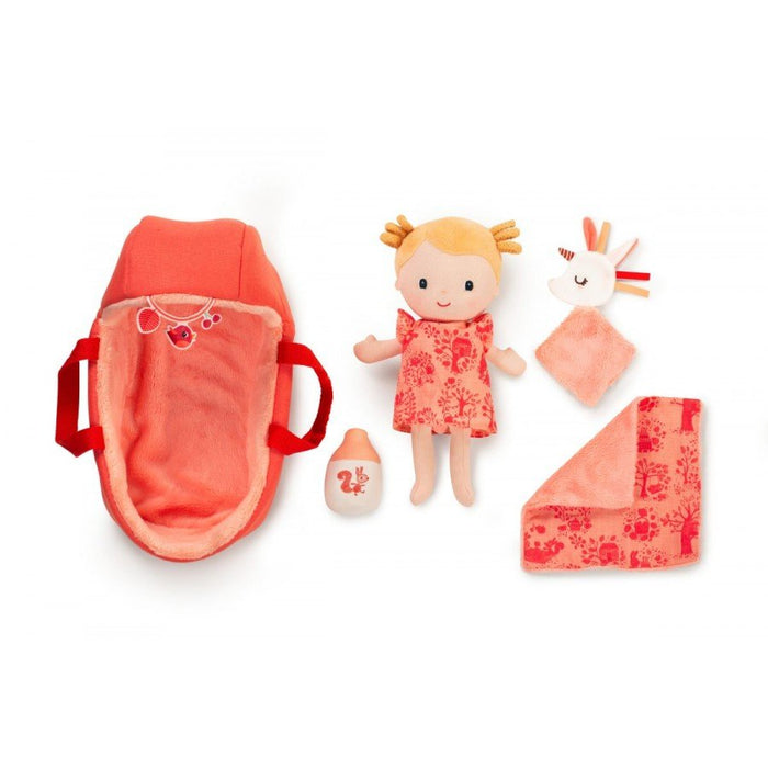 Lilliputiens Baby Lena Doll and Carry Cot 83133 - Little Whispers