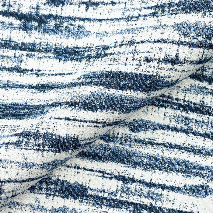Close shot texture image of Indigo blue streaked linear pattern outdoor safe fabric – Linear Indigo by Elaine Smith