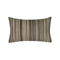 Brown striped textured velvet pillow lumbar size for natural patio decor