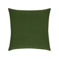 Ivy green velvet pillow with textured finish for stylish patio decor