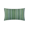 Green striped velvet pillow lumbar size for transitional patio decor