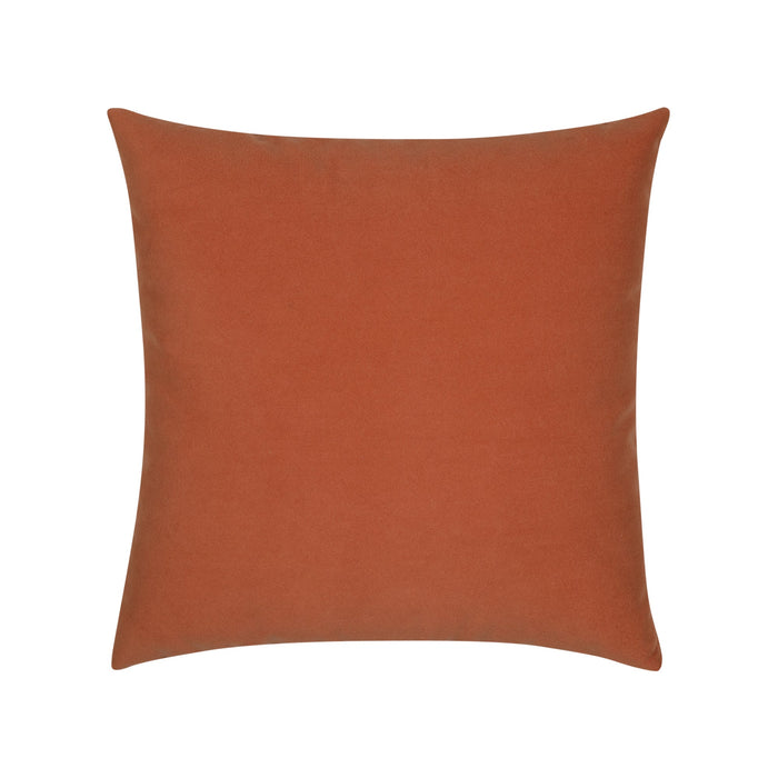Orange solid velvet pillow square size for vibrant indoor and outdoor decor