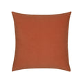 Orange solid velvet pillow square size for vibrant indoor and outdoor decor