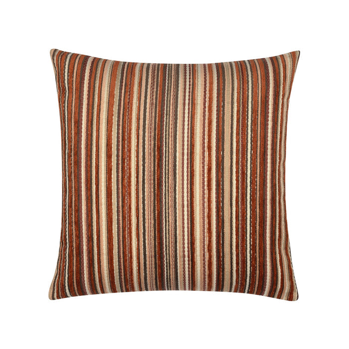 Orange striped velvet pillow square size for bold indoor and outdoor decor
