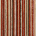 Detail image of Small scale chenille striped multicolor spice-toned velvet outdoor safe fabric