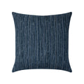 Indigo striped with chenille outdoor pillow square size for coastal indoor and outdoor decor