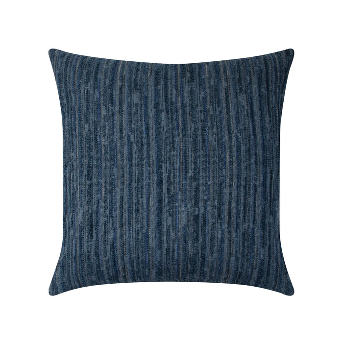 Indigo striped with chenille outdoor pillow square size for coastal indoor and outdoor decor
