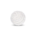 White and gray striped with cheniile outdoor pillow round size for classic indoor and outdoor decor by Elaine Smith