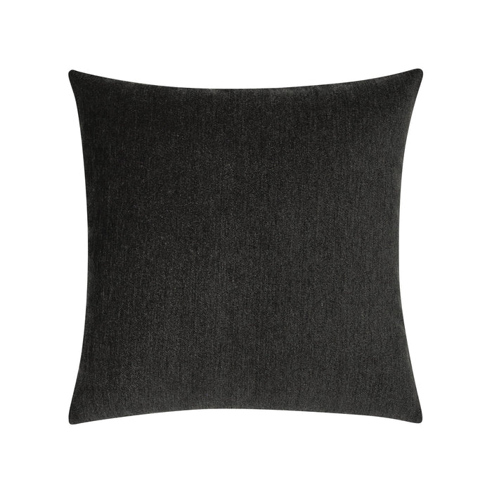 Charcoal velour outdoor pillow square size for dramatic indoor and outdoor decor