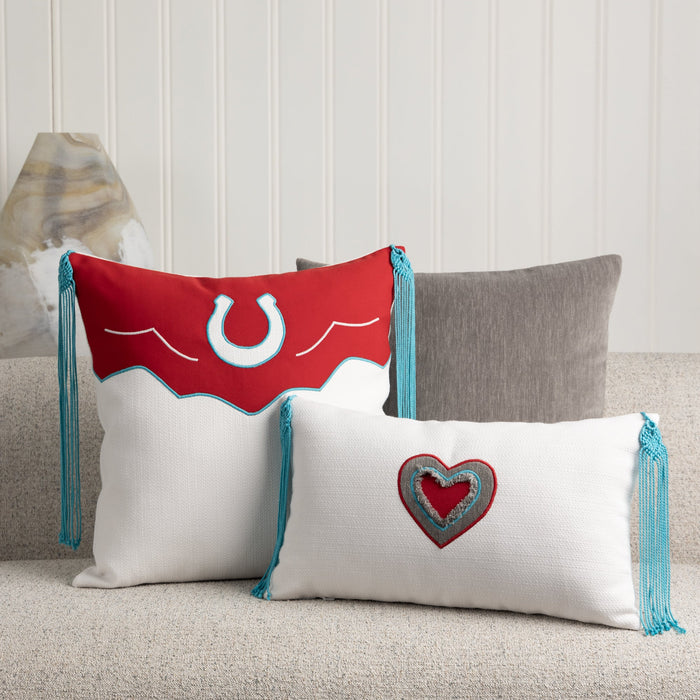 Indoor environmental image of pillows in Soft pewter gray outdoor-safe velour-textured fabric - Luxe Velour Pewter by Elaine Smith