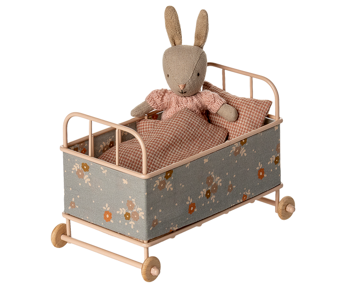 Maileg Cot Bed Cradle Baby Bunny & Teddy Size FW25 NEW ARRIVAL