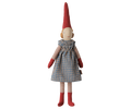 Maileg Pixy Size 1 Girl Blue Checked Dress FW26: NEW ARRIVAL