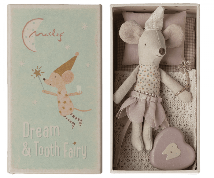 Maileg Tooth Fairy Little Sister Mouse in Matchbox 2024 Preorder Only - Ruby & Grace