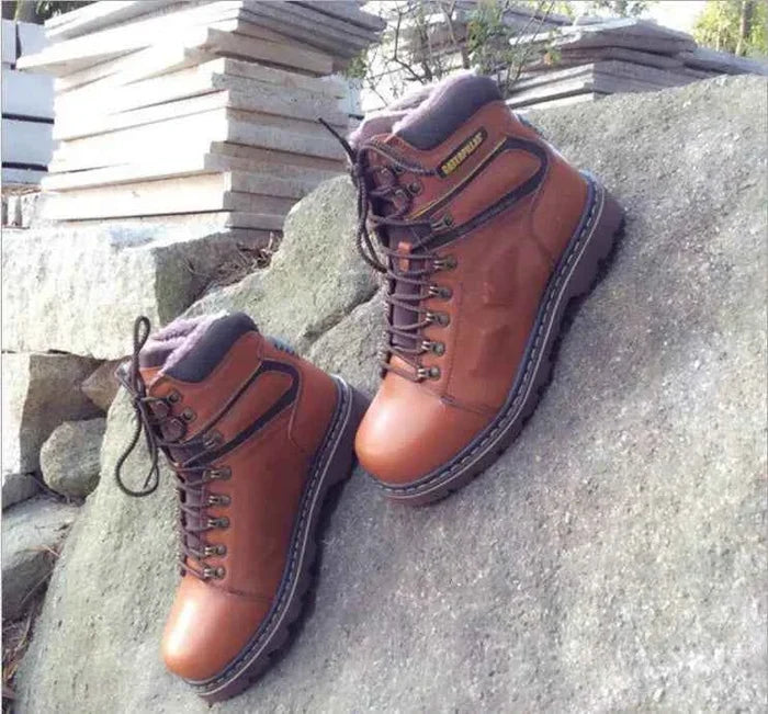 Men's black hiking shoes by Mead's Supply & Equipment Outfitters with sturdy foot protection for outdoor trail hiking.