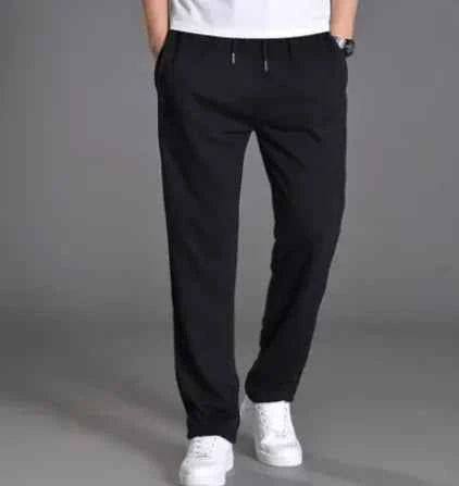 Men's oversized black cotton casual knit sweatpants with relaxed fit joggers from Mead's Supply & Equipment Outfitters.