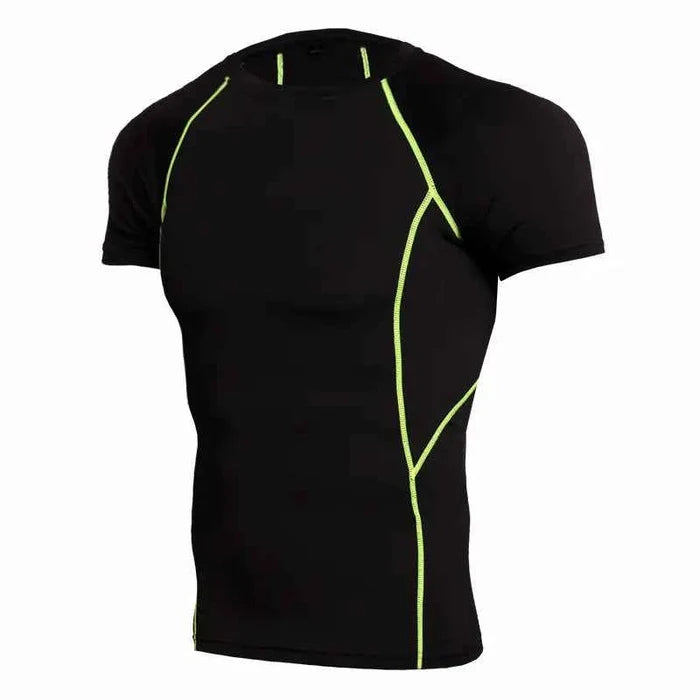 Men's quick-dry camouflage short sleeve T-shirt by Mead's Supply & Equipment Outfitters, black athletic outdoor sports tee.