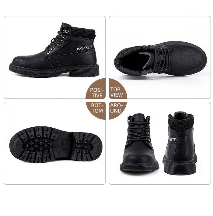 Men's steel toe cap work shoes by dealonline.co.nz, industrial safety work shoes with puncture-proof construction and durable design.