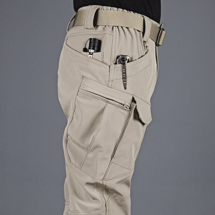 Men's tactical cargo pants from dealonline.co.nz, water-resistant flex ripstop fabric with multiple pockets and durable design.
