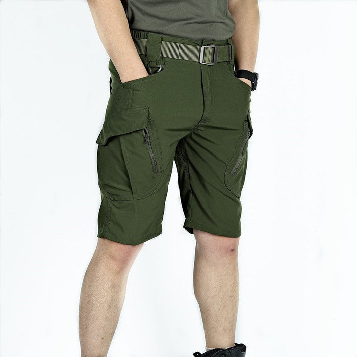 Men's tactical cargo pants from dealonline.co.nz, water-resistant ripstop fabric, lightweight hiking pants with multiple pockets.