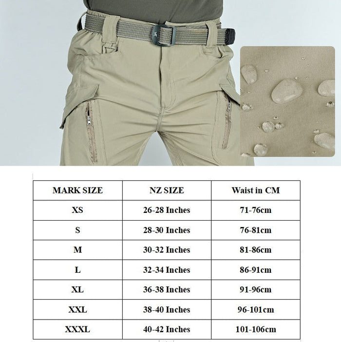 Men's tactical shorts from dealonline.co.nz, water-resistant lightweight cargo shorts with flex ripstop fabric for hiking.