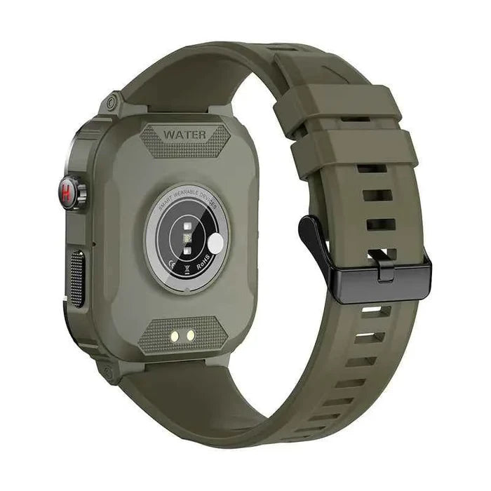 Mead's Supply MK66 Smart Waterproof Watch with 1.85" HD display, rugged triple-proof design, Bluetooth calling, black outdoor electronics.