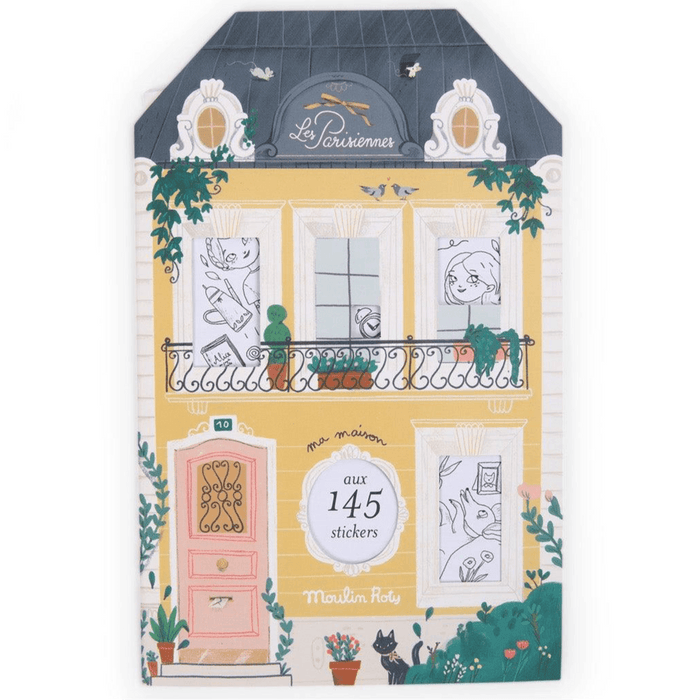 Moulin Roty Colouring Book + 145 Stickers: Parisiennes: BACK IN STOCK